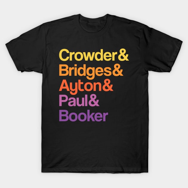 Phoenix Basketball Starting 5 Playoffs Heroes T-Shirt by BooTeeQue